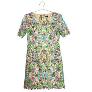 Tahari Lace Lined Shift Dress Size 6